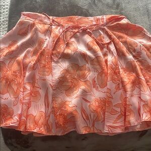 River Island Pink Bubble Mini Skirt with Tie Front